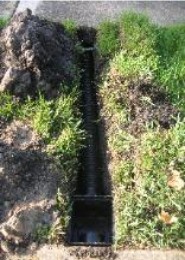 our techs added this drain trench as part of our system additions
