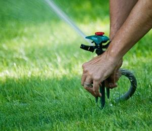 one of our St Catharines sprinkler repair techs has finished adjusting this sprinkler